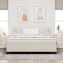 Cama Base Tapizada con Colchón Crema Super King Tela de Terciopelo de , Camas y somieres - Ref: Foro24-3337525, Precio: 543,1...
