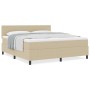 Cama con base de resortes con colchón verde claro gris super king tela de pana de , Camas y somieres - Ref: Foro24-3337526, P...