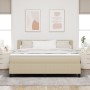 Cama con base de resortes con colchón verde claro gris super king tela de pana de , Camas y somieres - Ref: Foro24-3337526, P...