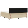 Cama con base de resortes con colchón verde claro gris super king tela de pana de , Camas y somieres - Ref: Foro24-3337526, P...