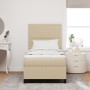 Cama con Base Elástica con Colchón Beige Claro 80x200 cm Tela de Pana de , Camas y somieres - Ref: Foro24-3337534, Precio: 32...