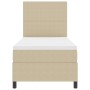 Cama con Base Elástica con Colchón Beige Claro 80x200 cm Tela de Pana de , Camas y somieres - Ref: Foro24-3337534, Precio: 32...