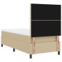 Cama con Base Elástica con Colchón Beige Claro 80x200 cm Tela de Pana de , Camas y somieres - Ref: Foro24-3337534, Precio: 32...