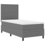 Cama Box Spring con Colchón Gris Claro Individual Tela de Corduroy de , Camas y somieres - Ref: Foro24-3337535, Precio: 343,3...