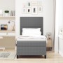 Cama Box Spring con Colchón Gris Claro Individual Tela de Corduroy de , Camas y somieres - Ref: Foro24-3337535, Precio: 343,3...
