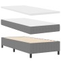 Cama Box Spring con Colchón Gris Claro Individual Tela de Corduroy de , Camas y somieres - Ref: Foro24-3337535, Precio: 343,3...