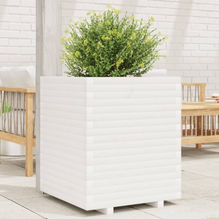 Jardinera madera maciza de pino blanco 60x60x72 cm en Macetas y jardineras | Comprar online en Foru.es