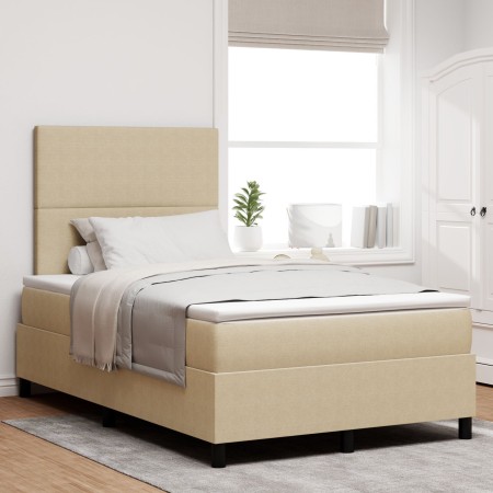 Cama con Somier y Colchón Beige Pequeña Doble Tela de Pana | Foro24.es | Tu tienda online para hogar, jardín y más Foro24.es