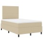 Cama con Somier y Colchón Beige Pequeña Doble Tela de Pana | Foro24.es | Tu tienda online para hogar, jardín y más Foro24.es