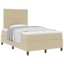 Cama con Base Tapizada con Colchón Verde Claro Gris 120x200 cm Tela de Terciopelo | Foro24.es | Tu tienda online para hogar, jardín y más Foro24.es