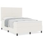 Cama con Box Spring con Colchón Crema 160x200 cm Tela de Pana | Foro24.es | Tu tienda online para hogar, jardín y más Foro24.es