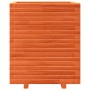Jardinera exterior madera maciza pino marrón cera 60x60x72 cm en Macetas y jardineras | Comprar online en Foru.es
