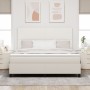 Cama con Box Spring con Colchón Crema Super King Tela de Pana de , Camas y somieres - Ref: Foro24-3337569, Precio: 595,05 €, ...