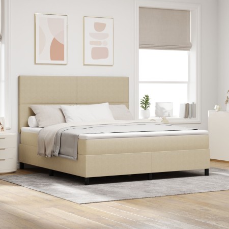 Cama con Box Spring con Colchón Verde Claro Gris Super King Tela de Corduroy | Foro24.es | Tu tienda online para hogar, jardín y más Foro24.es