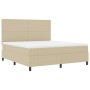 Cama con Box Spring con Colchón Verde Claro Gris Super King Tela de Corduroy | Foro24.es | Tu tienda online para hogar, jardín y más Foro24.es