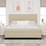 Cama con Box Spring con Colchón Verde Claro Gris Super King Tela de Corduroy | Foro24.es | Tu tienda online para hogar, jardín y más Foro24.es
