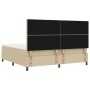 Cama con Somier con Colchón Beige Claro 200x200 cm Tela de Sarga | Foro24.es | Tu tienda online para hogar, jardín y más Foro24.es