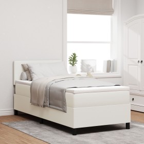 Cama con Somier de y Colchón con LED Crema 100x200 cm Tela de Corduroy de , Camas y somieres - Ref: Foro24-3337589, Precio: 3...