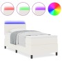Cama con Somier de y Colchón con LED Crema 100x200 cm Tela de Corduroy de , Camas y somieres - Ref: Foro24-3337589, Precio: 3...