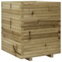Jardinera madera de pino impregnada 60x60x72 cm en Macetas y jardineras | Comprar online en Foru.es