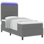 Cama con base con colchón y luz LED gris 100x200 cm tela de pana | Foro24.es | Tu tienda online para hogar, jardín y más Foro24.es