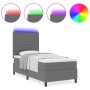 Cama con base con colchón y luz LED gris 100x200 cm tela de pana | Foro24.es | Tu tienda online para hogar, jardín y más Foro24.es