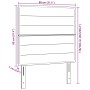 Cabecero de diseño Lines Taupe 80 cm de tela de , Cabeceros y pies de cama - Ref: Foro24-3337667, Precio: 59,88 €, Descuento:...