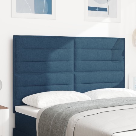cabecero diseño líneas azul 140 cm tela de , Cabeceros y pies de cama - Ref: Foro24-3337690, Precio: 108,92 €, Descuento: %