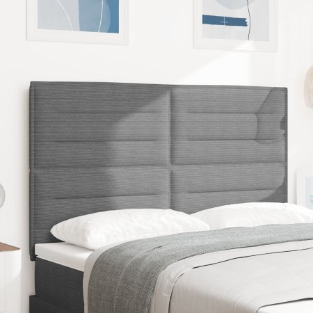Cabecero de cama diseño sencillo tela pana gris claro 140 cm | Foro24.es | Tu tienda online para hogar, jardín y más Foro24.es