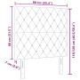 Cabecero  con botón de cristal Gris Claro 90 cm Terciopelo, Cabecero  con botón de cristal Gris Claro 180 cm Terciopelo | Foro24.es | Tu tienda online para hogar, jardín y más Foro24.es