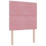 Cabecero  con botón de cristal tapizado rosa 100 cm terciopelo, Cabecero  con botón de cristal tapizado rosa 200 cm terciopelo | Foro24.es | Tu tienda online para hogar, jardín y más Foro24.es