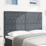 Cabecero con botón de cristal, capitoné, gris oscuro, 140 cm, terciopelo | Foro24.es | Tu tienda online para hogar, jardín y más Foro24.es