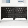 Cabecero de terciopelo negro con botón de cristal 140 cm | Foro24.es | Tu tienda online para hogar, jardín y más Foro24.es