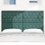 Cabecero Acolchado con Botones de Cristal en Verde Oscuro de 140 cm de Terciopelo | Foro24.es | Tu tienda online para hogar, jardín y más Foro24.es