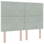 Cabecero con Botones de Cristal y Diseño Tufted Gris Claro 160 cm Terciopelo | Foro24.es | Tu tienda online para hogar, jardín y más Foro24.es
