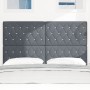 Cabecero con Botones de Cristal Acolchado Gris Oscuro 160 cm Terciopelo | Foro24.es | Tu tienda online para hogar, jardín y más Foro24.es