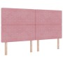 Cabecero con Botones de Cristal Acolchado Rosa 180 cm Terciopelo de , Cabeceros y pies de cama - Ref: Foro24-3337775, Precio:...