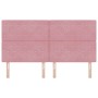 Cabecero con Botones de Cristal Acolchado Rosa 180 cm Terciopelo de , Cabeceros y pies de cama - Ref: Foro24-3337775, Precio:...