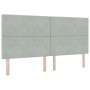 Cabecero Acolchado Gris Claro con Botones de Cristal 200 cm de Terciopelo | Foro24.es | Tu tienda online para hogar, jardín y más Foro24.es