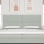 Cabecero Acolchado Gris Claro con Botones de Cristal 200 cm de Terciopelo | Foro24.es | Tu tienda online para hogar, jardín y más Foro24.es