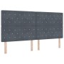 Cabecero con Botones de Cristal Gris Oscuro 200 cm de Terciopelo | Foro24.es | Tu tienda online para hogar, jardín y más Foro24.es
