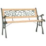 Banco de jardín madera de abeto macizo 122 cm de vidaXL, Bancos de jardín - Ref: Foro24-317118, Precio: 90,37 €, Descuento: %