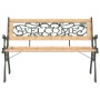 Banco de jardín madera de abeto macizo 122 cm de vidaXL, Bancos de jardín - Ref: Foro24-317118, Precio: 90,37 €, Descuento: %