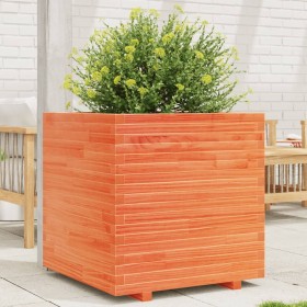 Jardinera madera maciza de pino marrón cera 70x70x72 cm en Macetas y jardineras | Comprar online en Foru.es