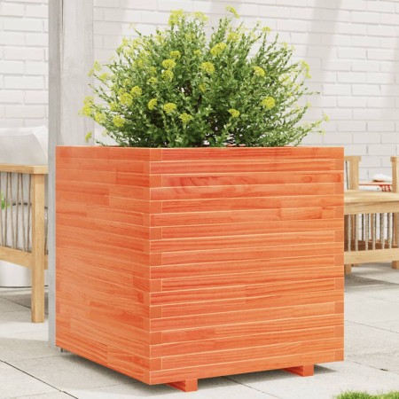 Jardinera madera maciza de pino marrón cera 70x70x72 cm en Macetas y jardineras | Comprar online en Foru.es