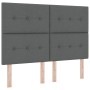 Cabecero de cama con botones capitoné tela gris oscuro 140 cm | Foro24.es | Tu tienda online para hogar, jardín y más Foro24.es