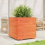 Jardinera madera maciza de pino marrón cera 70x70x72 cm en Macetas y jardineras | Comprar online en Foru.es