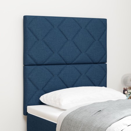 Cabecero  Azul Diseño de Bloques de Diamante 80 cm Tela, Cabecero  Azul Diseño de Bloques de Diamante 160 cm Tela | Foro24.es | Tu tienda online para hogar, jardín y más Foro24.es