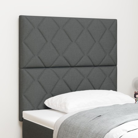 Cabecero  Diseño de Bloques de Diamante Gris Oscuro 100 cm Tela, Cabecero  Diseño de Bloques de Diamante Gris Oscuro 200 cm Tela | Foro24.es | Tu tienda online para hogar, jardín y más Foro24.es