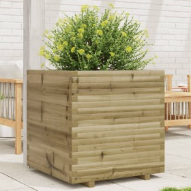 Jardinera de madera de pino impregnada 70x70x72 cm en Macetas y jardineras | Comprar online en Foru.es